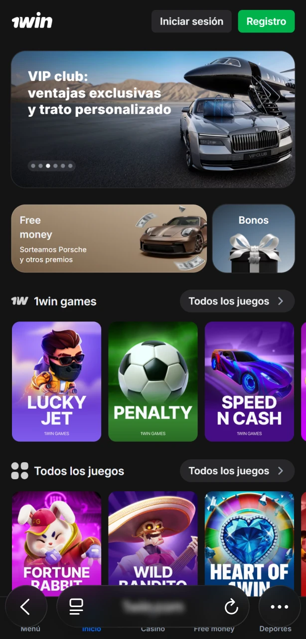 Abre este sitio en Safari para comenzar el proceso en iOS con la app 1win.