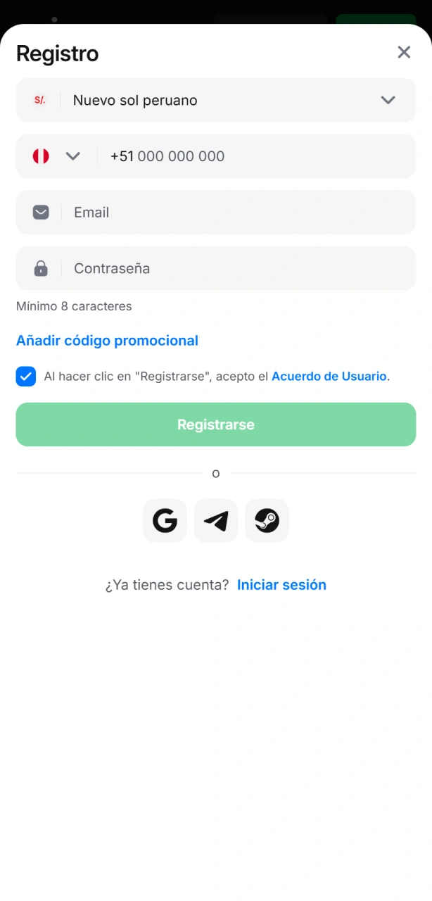 Regístrate en 1win para comenzar tu experiencia en el juego Aviator.