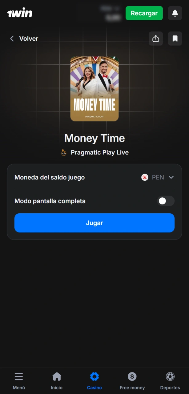 Elige una mesa y apuesta en tiempo real dentro del casino en vivo 1win.