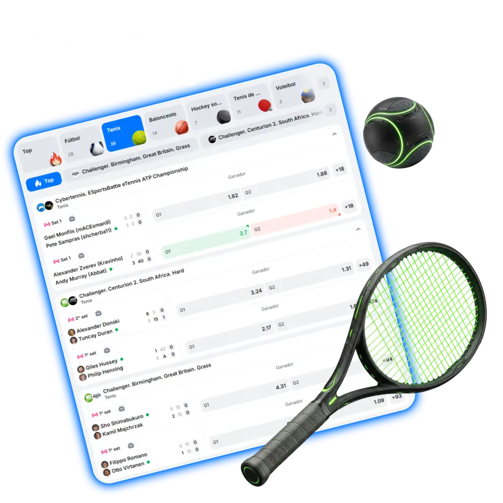 Apuesta en Tenis dentro de la plataforma oficial de 1win Perú.