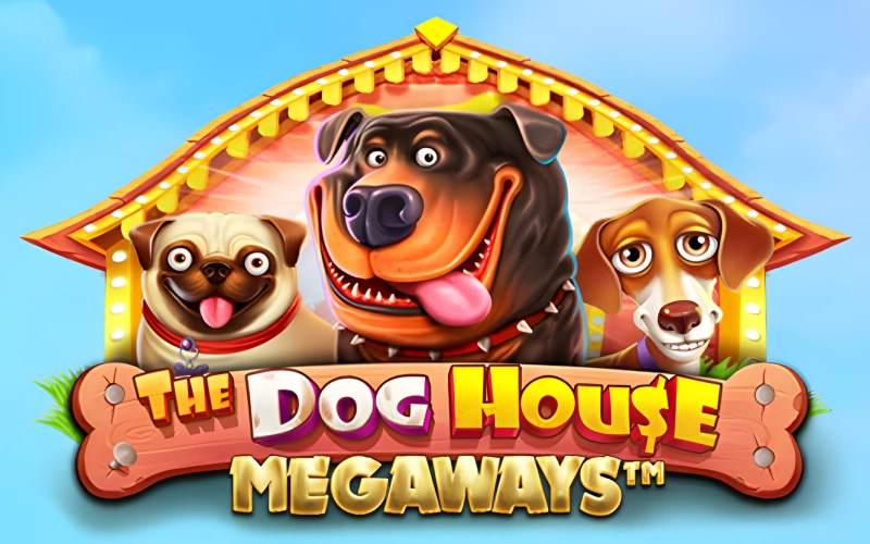 Consigue premios en la tragamonedas The Dog House Megaways con 1win.