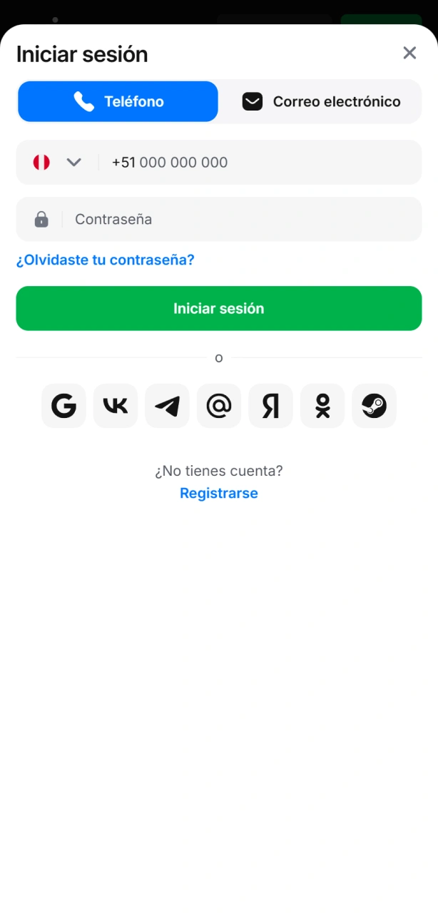 Inicia sesión en tu cuenta para jugar tragamonedas en 1win.